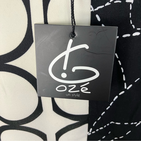 NWT G!oze Black & white top - Picture 3 of 9